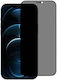 Techwave 5D Пълно лепило Поверителност Закалено стъкло за цялото лице Черен (iPhone 12 / 12 ProXiaomi 12 Pro)