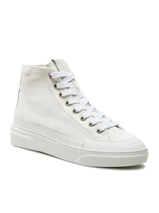 Herren Flatforms Stiefel Weiß