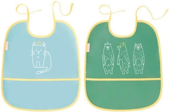 Badabulle Lätzchen Stoff mit Tasche für 0 m+ 2Stück Badabulle Lätzchen Stoff mit Tasche für 0 m+ 2Stück
