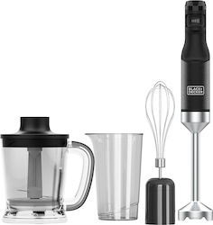 Black & Decker Blender de mână cu tijă din oțel inoxidabil 1500W Negru