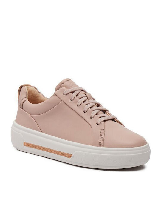 Clarks Hollyhock Walk Flatforms Sneakers Rose Leather