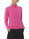 Salomon Women's Athletic Fleece Blouse Long Sleeve with Zipper Pink