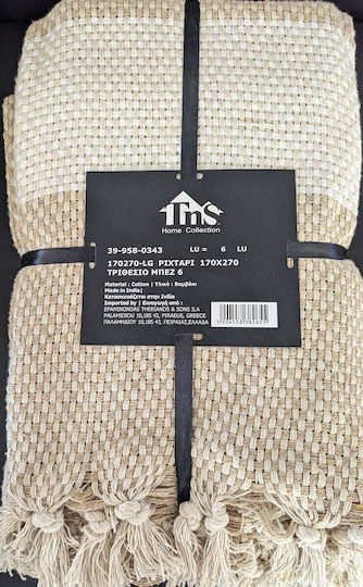TnS Ριχτάρι Διθέσιου Καναπέ 170x230εκ. Μπεζ 39-958-0342