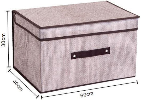 Tpster Stoff Aufbewahrungsbox mit Deckel Rosa 60x40x30cm 1Stück
