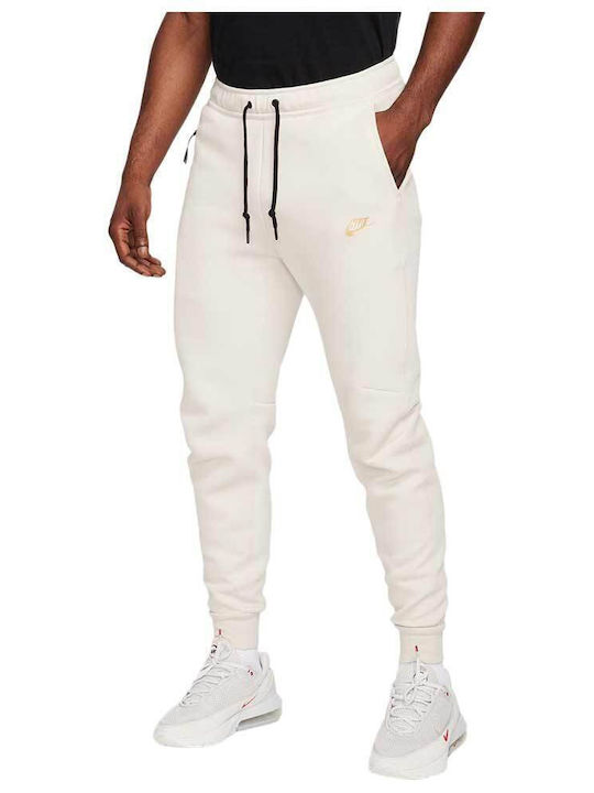 Nike Tech Fleece Παντελόνι Φόρμας με Λάστιχο Μπεζ