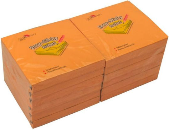 Groovy Sticky Note Pads in Cube 100 Sheets Orange 7.6x7.6pcs