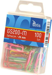 Tetis Set of 100pcs Paper Clips 28mm