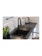 GraniteQ Aufgesetztes Waschbecken Porzellan 78x50x20cm Black