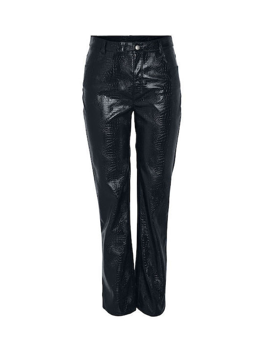 Noisy May Damen Stoff Hose in Gerader Linie Black