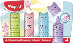 Maped Mini Pastel Μαρκαδόροι Υπογράμμισης Σετ 4 χρώματα Maped Mini Pastel Μαρκαδόροι Υπογράμμισης Σετ 4 χρώματα