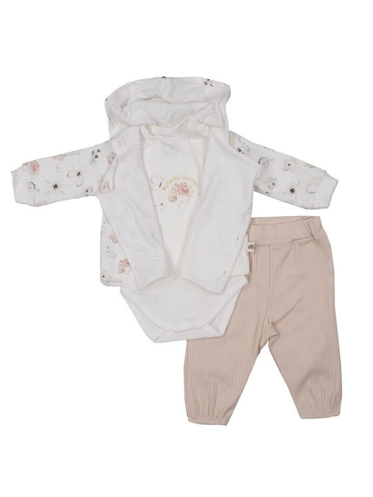 Bubbles Lover Baby Bodysuit Set Pink