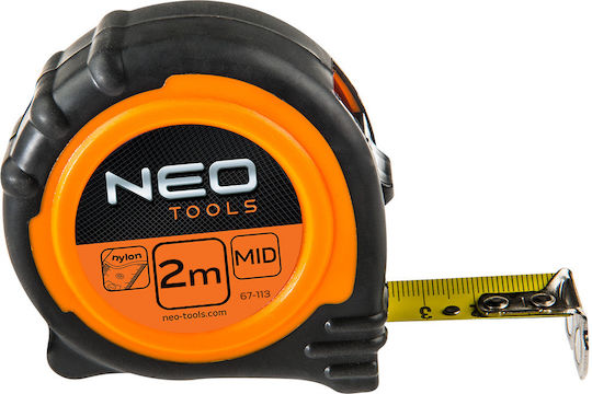 Neo Tools Μετροταινία με Αυτόματη Επαναφορά 16mm x 2m