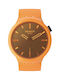 Swatch Ρολόι με Πορτοκαλί Καουτσούκ Λουράκι
