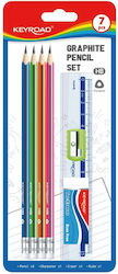 Kinder Schreibwaren-Set mit Bleistift, Spitzer, Radiergummi, Mechanischer Bleistift und Lineal Kinder Schreibwaren-Set mit Bleistift, Spitzer, Radiergummi, Mechanischer Bleistift und Lineal