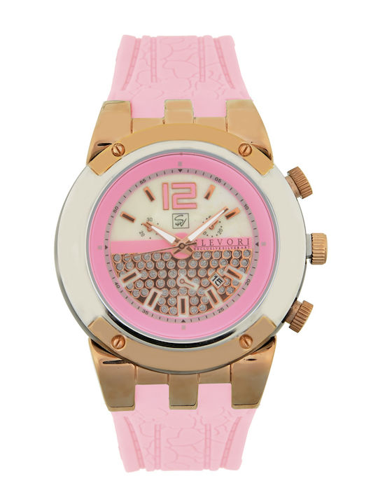 Sava Jewellery Ceas de Damă cu Roz Curea din Cauciuc