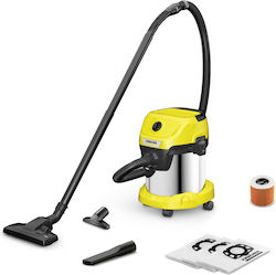 Karcher WD 3 S V-15/6/20 Home Σκούπα Υγρών / Στερεών 1000W με Κάδο 15lt