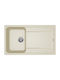 Elleci Life 400 LG240062 Drop-In Мивка от Синтетичен Гранит Ш86xД50см Bianco Antico