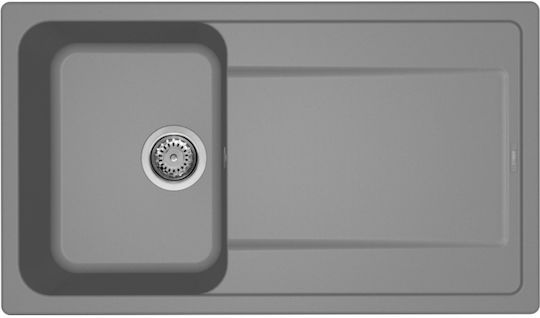 Elleci Life 400 LM240073 Drop-In Sink Synthetic Granite W86xD50cm Titanium