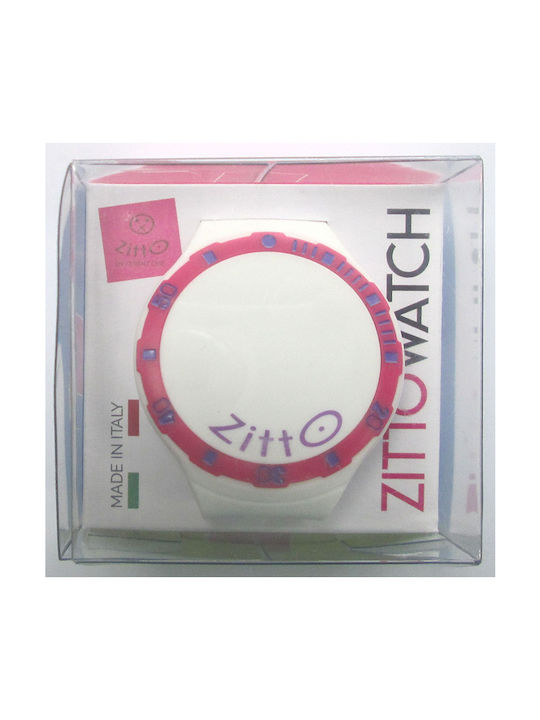 Zitto Kinderuhr mit Kautschuk/Plastik Armband Weiß