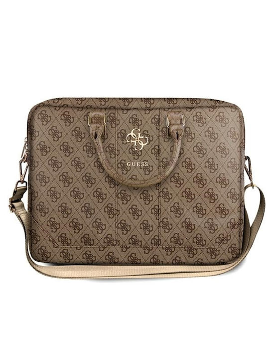 Guess Uptown Geantă De umăr / de mână pentru laptop 16" în culoarea Maro