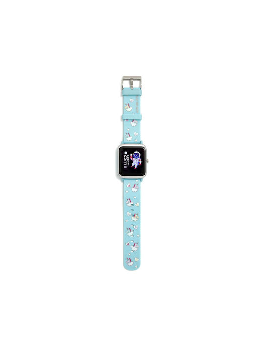 Agatha Ruiz De La Prada Kinder Smartwatch mit Kautschuk/Plastik Armband Hellblau