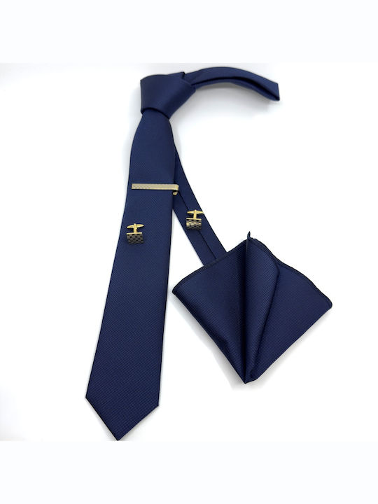 Legend Accessories Men's Tie Set Printed in Blue Color