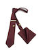 Legend Accessories Men's Tie Set Printed in Burgundy Color