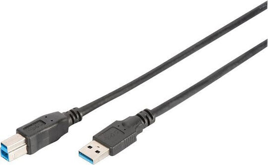 Digitus USB 2.0 Kabel USB-A-Stecker - USB-B-Stecker Schwarz 1.8m DB-300115-018-S