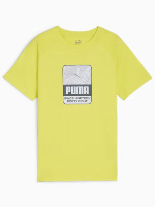 PUMA Kids' T-shirt Lime Green Active Sports Gra...
