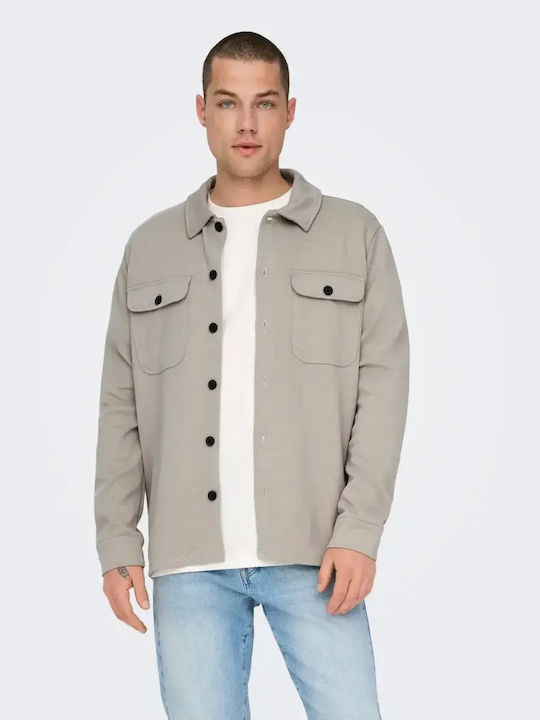 Only & Sons Long Sleeve Overshirt in Regular Fi...