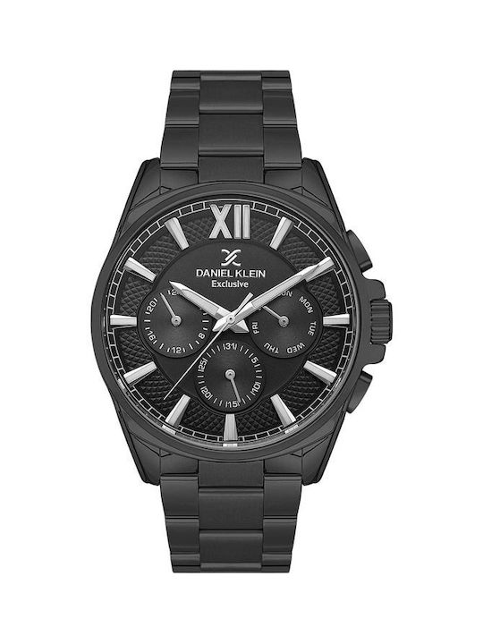 Daniel Klein Exclusive Watch Battery with Black Metal Bracelet