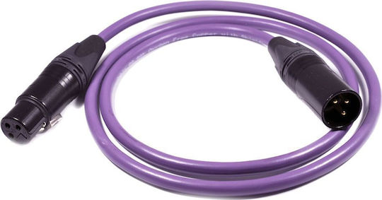 Melodika XLR male to XLR female 5m Cable Purple