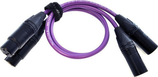 Melodika Cable 2 x XLR male - 2 x XLR female Μωβ 7m MD2X70