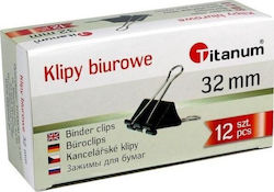 Titanum Clips 32mm Black 12pcs