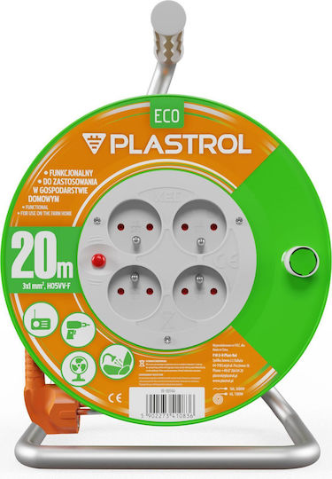 Plastrol Extension Cable Cord 3 x 1mm²/20m Orange