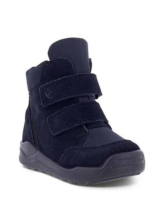 Ecco Kids Suede Anatomic Boots Navy Blue