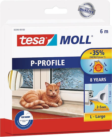Tesa Rubber Draft Stopper Window 6mx0.9cm