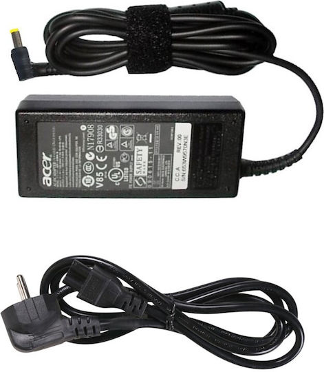 Acer Φορτιστής Laptop 65W 19V 3.42A με Αποσπώμενο Καλώδιο Τροφοδοσίας