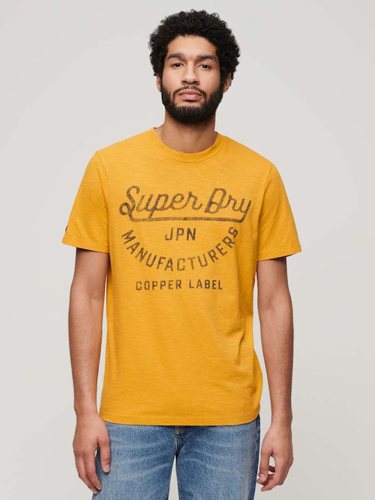 Ovin Cooper Label Script Tricou Galben