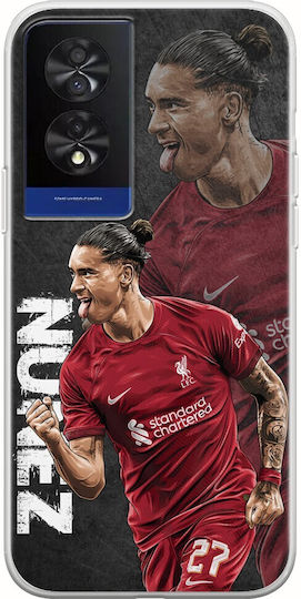 Football Stars Darwin Nunez Back Cover Silicon Multicolor (TCL 40 NXTPAPER 4G - TCL 40 NXTPAPER)