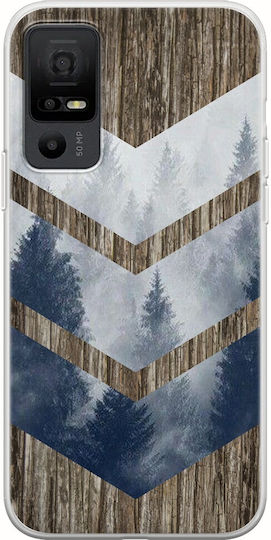Chevron Wood Задна корица Силикон Многоцветен (TCL 40 NXTPAPER 5G)