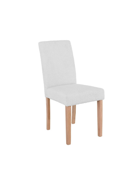 Maleva-l Dining Room Fabric Chair White 42x56x93cm 2pcs