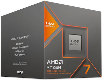 AMD Ryzen 7 8700G 4.2GHz Επεξεργαστής 8 Πυρήνων για Socket AM5 σε Κουτί με Ψύκτρα