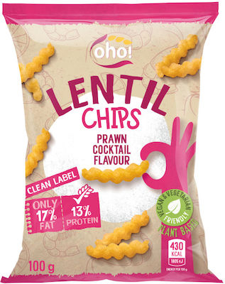 Oho! Lentil Chips Γαριδάκια από Φακές 100gr