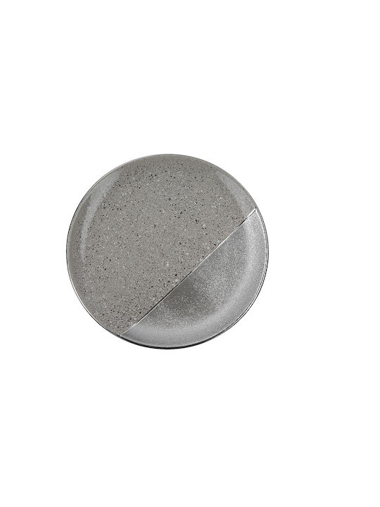 ArteLibre Platou Decorativ Rotundă Ceramică Gri 1buc 35x35x3.5buc