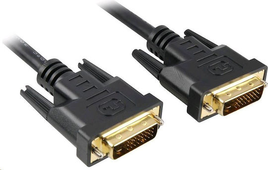 PremiumCord Cable DVI-D male - DVI-D male 10m Μαύρο (KPDVI2-10)