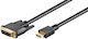 Microconnect Cable DVI-D male - HDMI male 1.5m Μαύρο (HDM191811.5)
