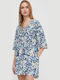 Summer Mini Dress Sea Blue
