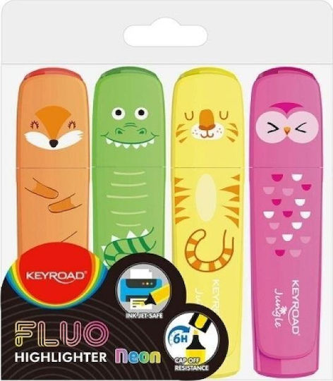 Textmarker Fluo Jungel 4Stück