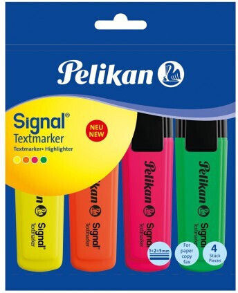 Pelikan Signal Highlighter Yellow, Green, Pink, Blue
